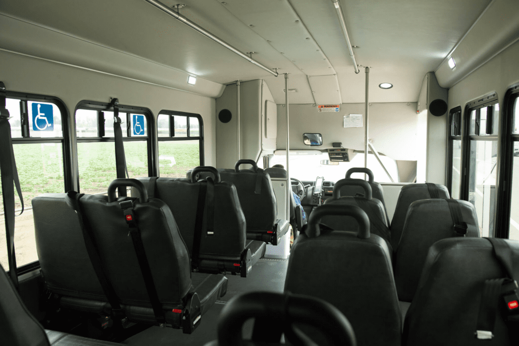 Handicap Seating Bus Interior - Long Island Coach Bus